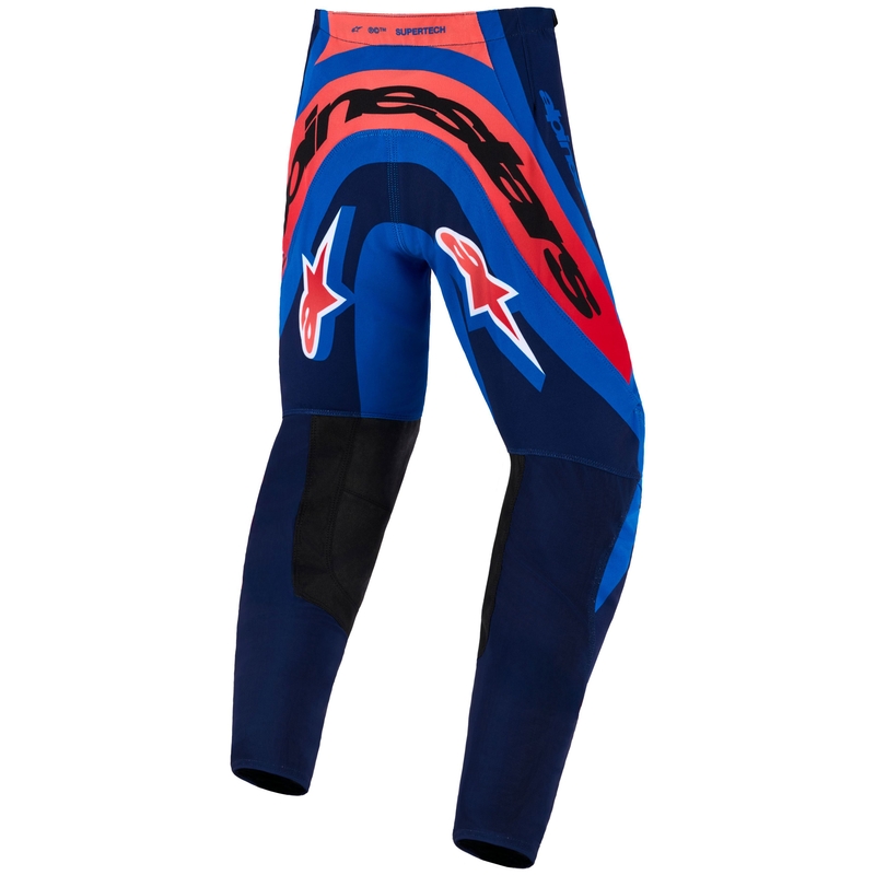 Motocrosshose Alpinestars Supertech Vista Kinder Dunkelblau-Koralle-Kobalt