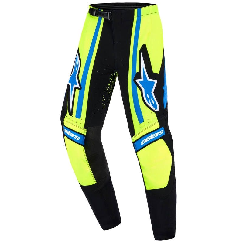 Crosshose Alpinestars Techstar Nomur Kinder Dunkelblau-Neongelb-Blau