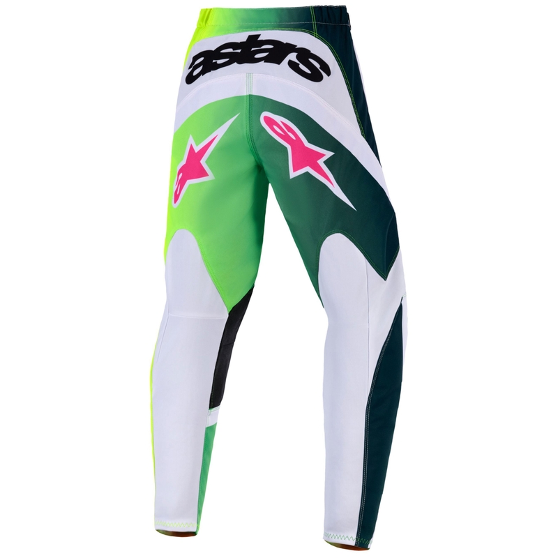 Dětské motokrosové kalhoty Alpinestars Fluid Portl zeleno-bílo-černé