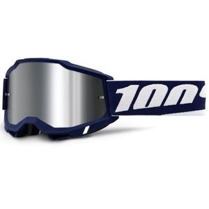 100% ACCURI 2 Mifflin Motocross-Brille mit silbernem Plexiglas