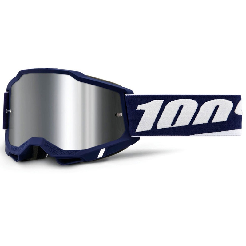 100% ACCURI 2 Mifflin Motocross-Brille mit silbernem Plexiglas