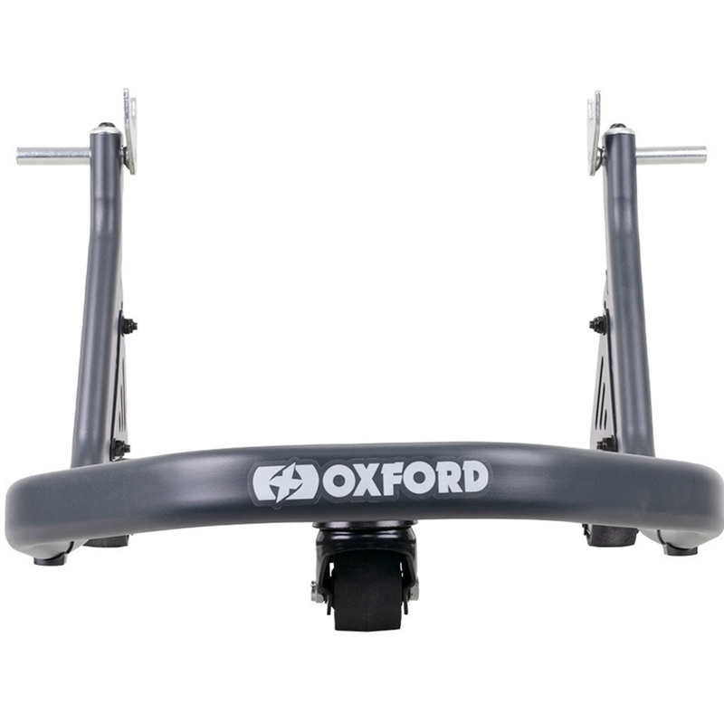 Oxford Zero-G Rocker Motorrad-Hinterbauständer mit Zusatzrad, schwarz