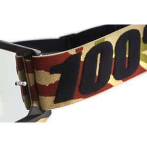 100% Accuri Mission Motocross-Brille mit silbernem Plexiglas