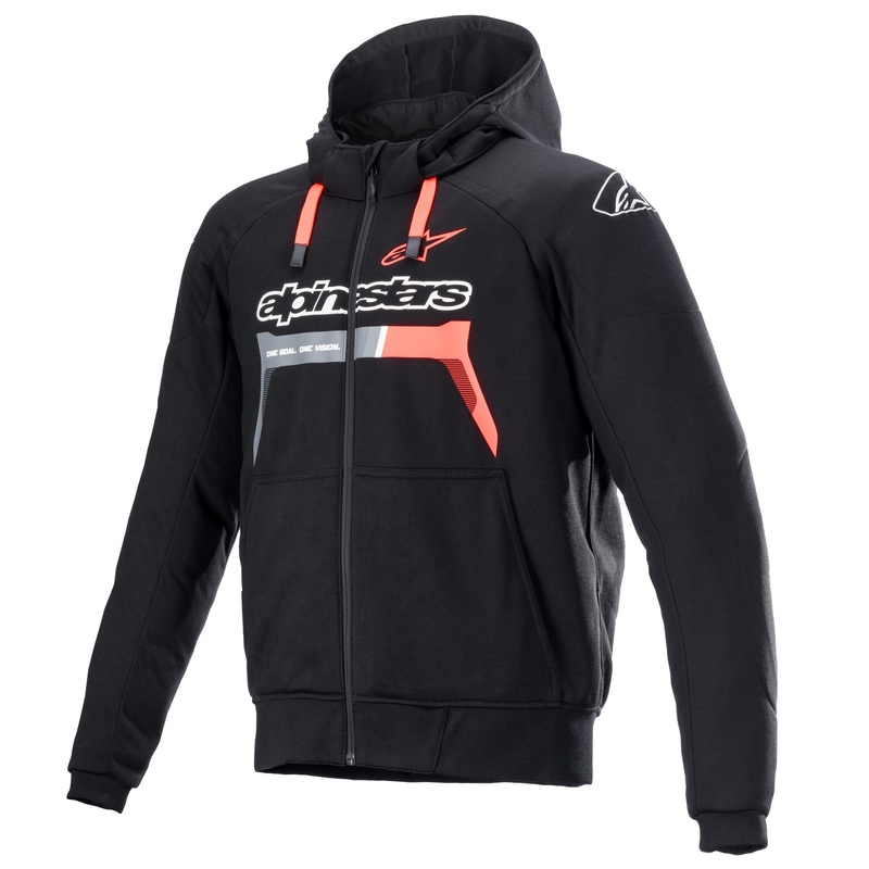 Alpinestars Chrome Ignition Hoodie schwarz-rot fluo-grau-weiß