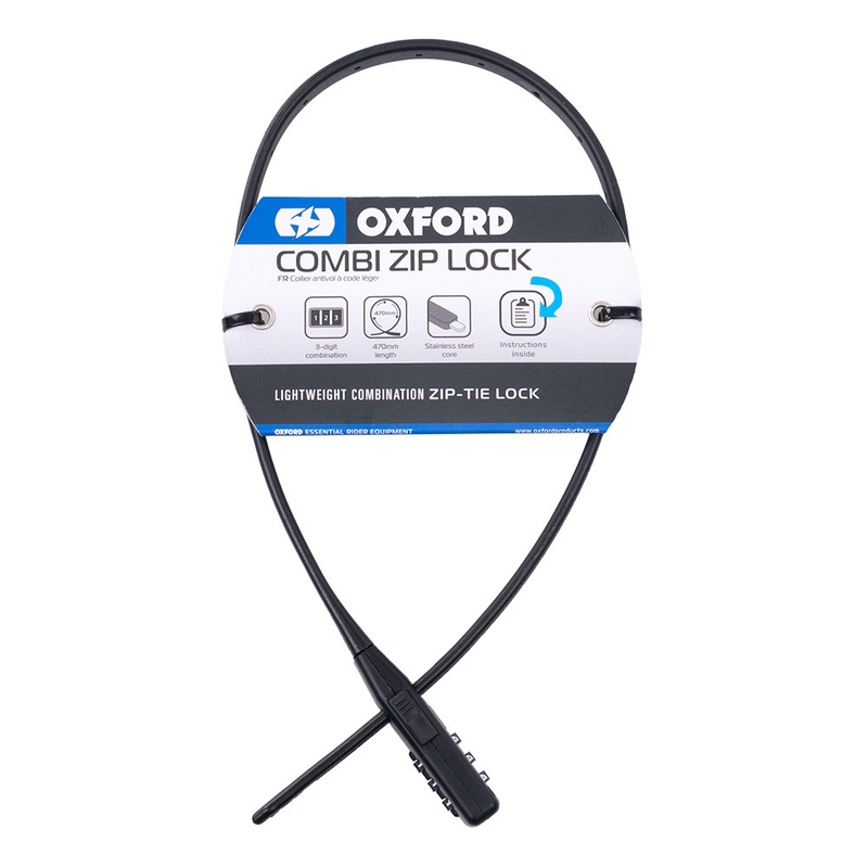 Oxford Combi Zip Lock für Helme und Zubehör, schwarz