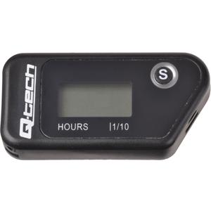 Funk-Betriebsstundenzähler mit rücksetzbarem Zähler Q-TECH schwarz