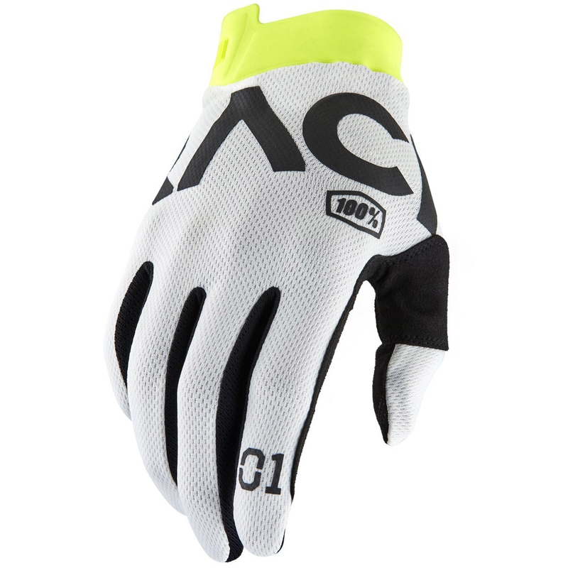 Motocross-Handschuhe 100% - USA ITRACK RACR weiß