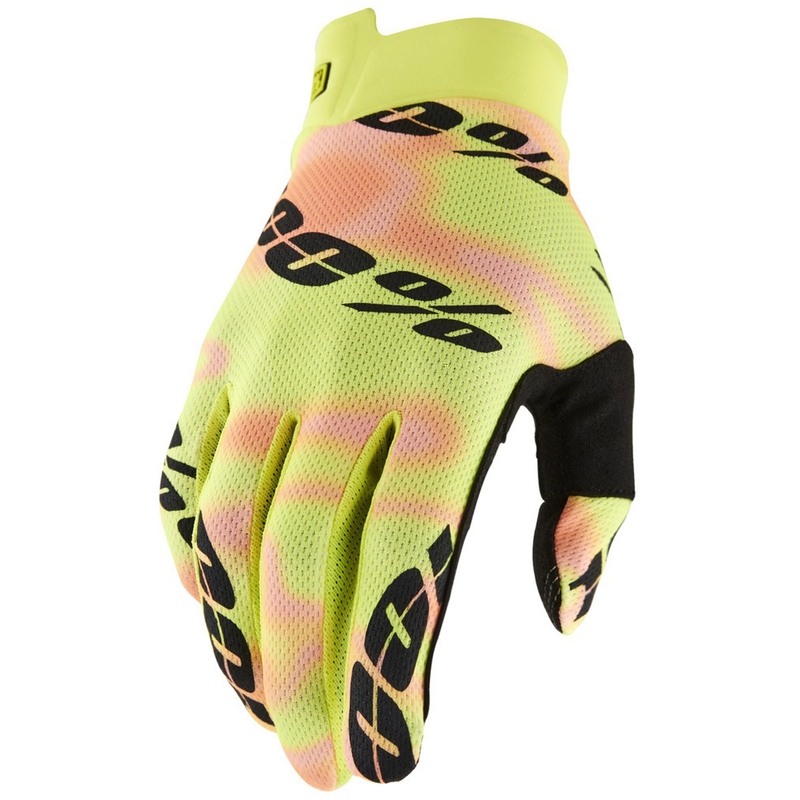 Motocross-Handschuhe 100% - USA ITRACK gelb-pink
