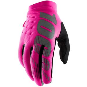 Damen Motocrosshandschuhe 100% - USA BRISKER pink-schwarz