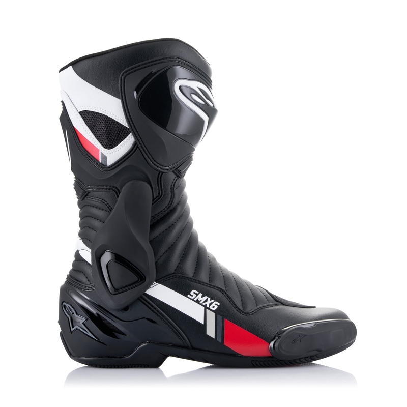 Alpinestars S-MX 6 Motorradstiefel schwarz-weiß-grau-rot