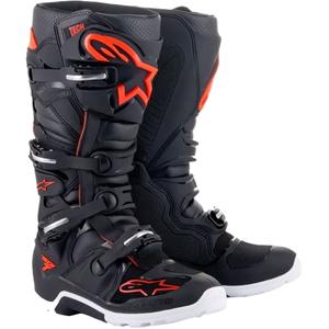 Motorradstiefel Motorradstiefel Alpinestars Tech 7 Enduro schwarz-rot fluo-weißTech 7 Enduro schwarz-rot fluo-weiß