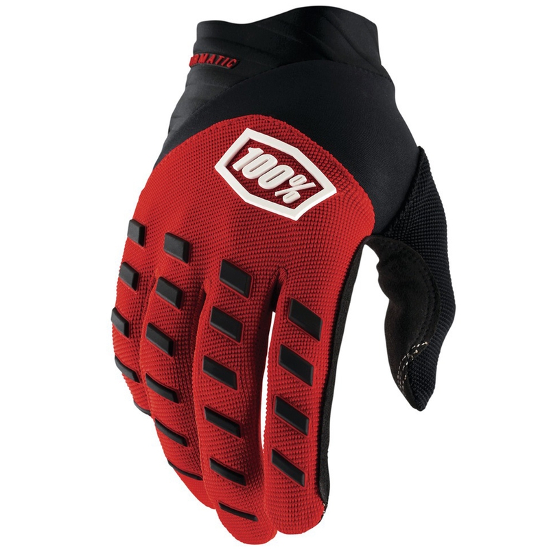 Motocrosshandschuhe 100% - USA AIRMATIC rot-schwarz