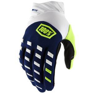 Motocrosshandschuhe 100% - USA AIRMATIC blau-weiß