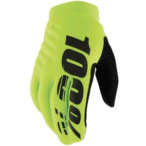 Motocross-Handschuhe 100% - USA BRISKER gelb-schwarz