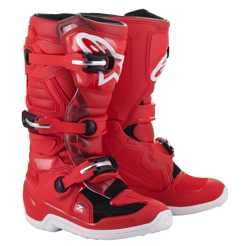 Alpinestars Tech 7 S Kinder-Motorradstiefel rot