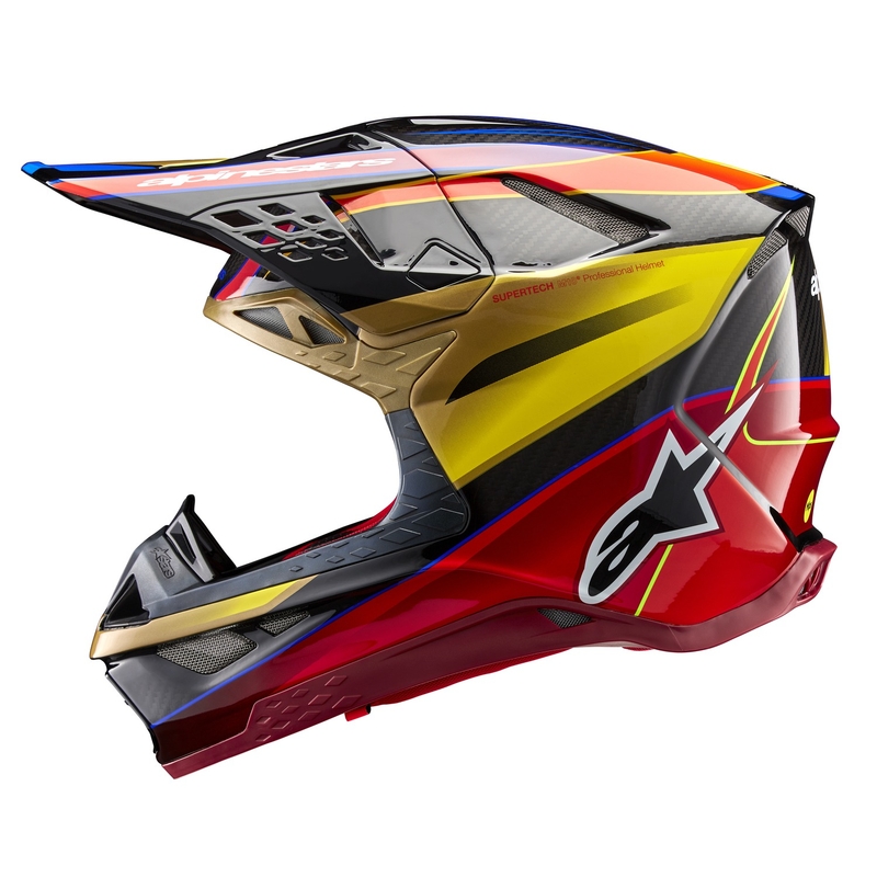 Alpinestars Supertech S-M10 Era gold-roter Motocross-Helm