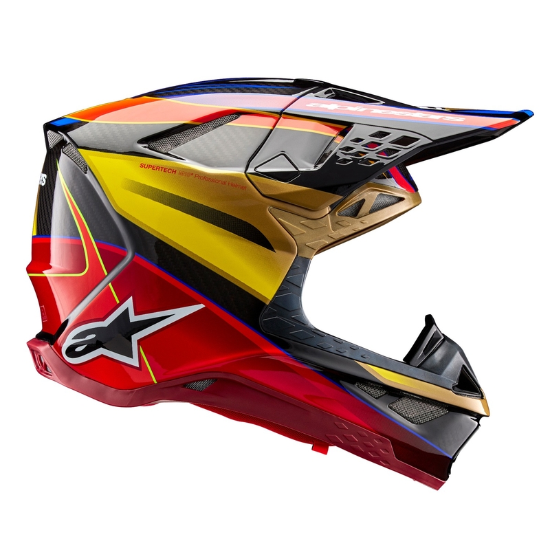 Alpinestars Supertech S-M10 Era gold-roter Motocross-Helm