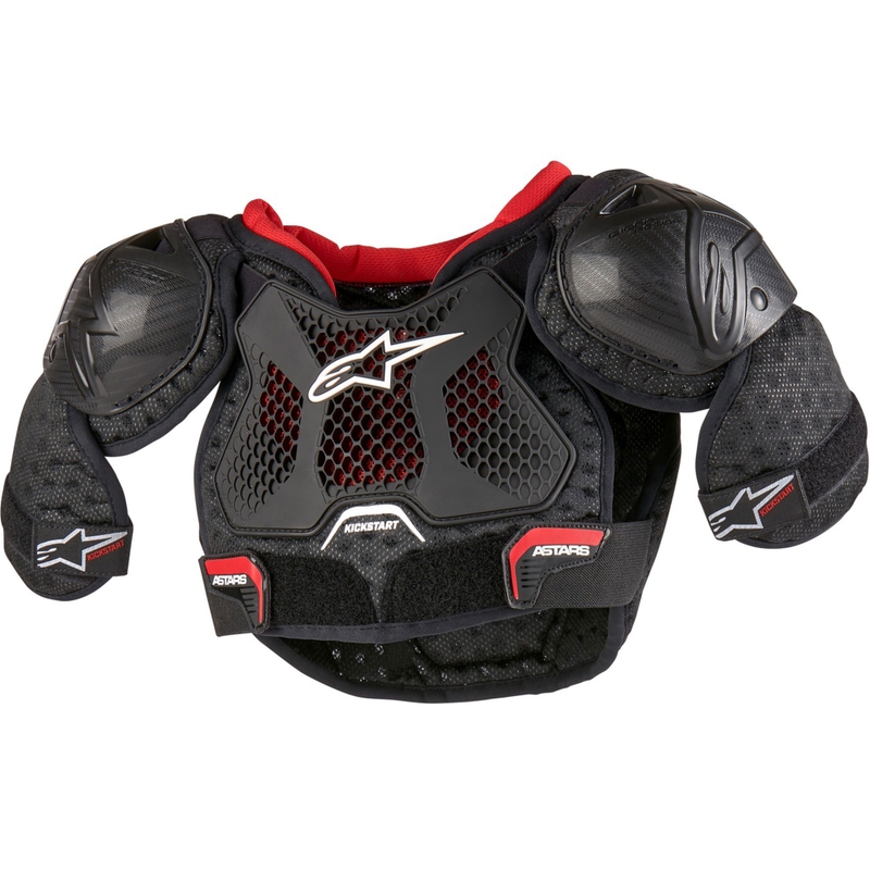 Alpinestars Bionic Kickstart Kinder Sicherheitsweste schwarz-rot