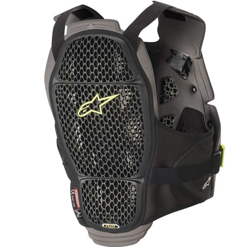 Alpinestars A-4 MAX Brustschutz schwarz-anthrazit-fluogelb