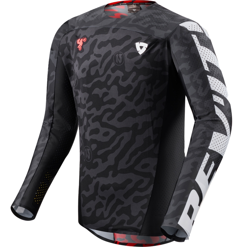 Revit Thirteen Motocross-Trikot schwarz
