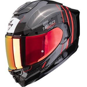 Scorpion EXO-1500 Carbon Air Zity Motorrad Integralhelm schwarz-rot