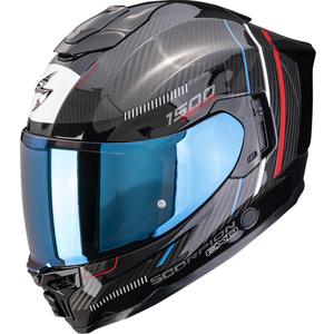 Scorpion EXO-1500 Carbon Air Zity Motorrad Integralhelm Schwarz-Rot-Blau