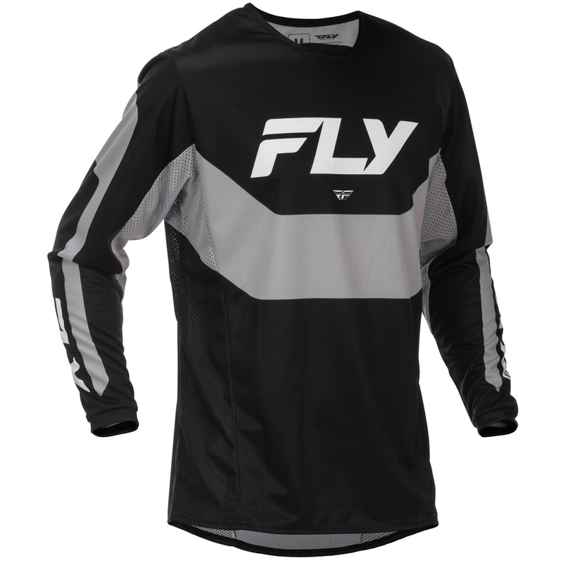 FLY Racing Kinetic USA Motocross Trikot schwarz-grau