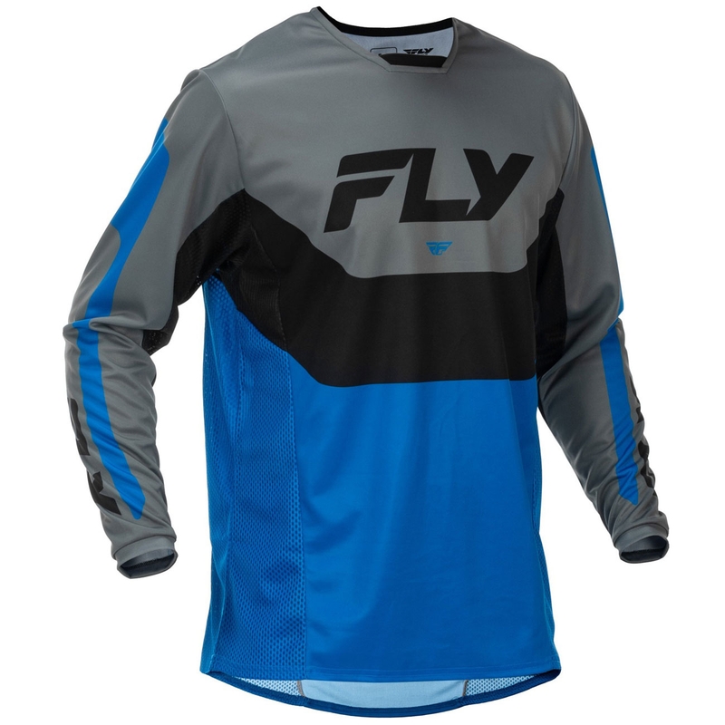 Motocrosstrikot FLY Racing Kinetic USA blau-grau-schwarz