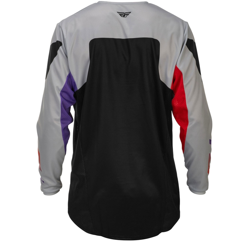 Motocross Trikot FLY Racing Kinetic USA grau-rot-lila-schwarz