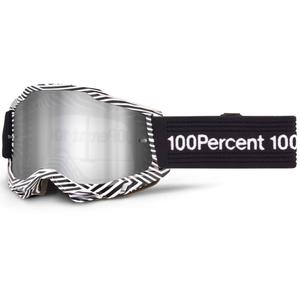 100% Accuri 2 SAMBA Motocrossbrille mit silbernem Plexiglas
