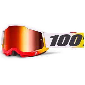 Motocrossbrille 100% Accuri 2 TORKEN mit rotem Plexiglas