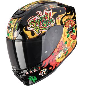 Scorpion EXO-JNR Air Yucatan Kinder-Motorradhelm Schwarz-Gelb-Rot