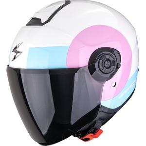 Motorradhelm Scorpion EXO-CITY II Sheer Weiß-Pink-Hellblau