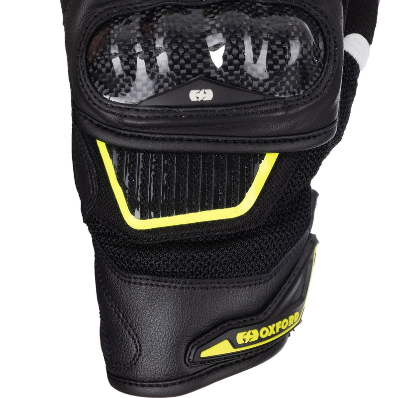 Oxford RP-4S 3.0 Motorradhandschuhe schwarz-weiß-gelb