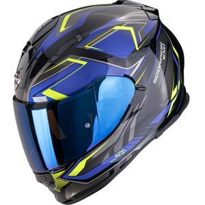 Scorpion EXO-491 Zumo Integralhelm Motorrad schwarz-blau-fluo gelb