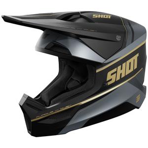 Motocross-Helm Shot Furious Dust mattgold