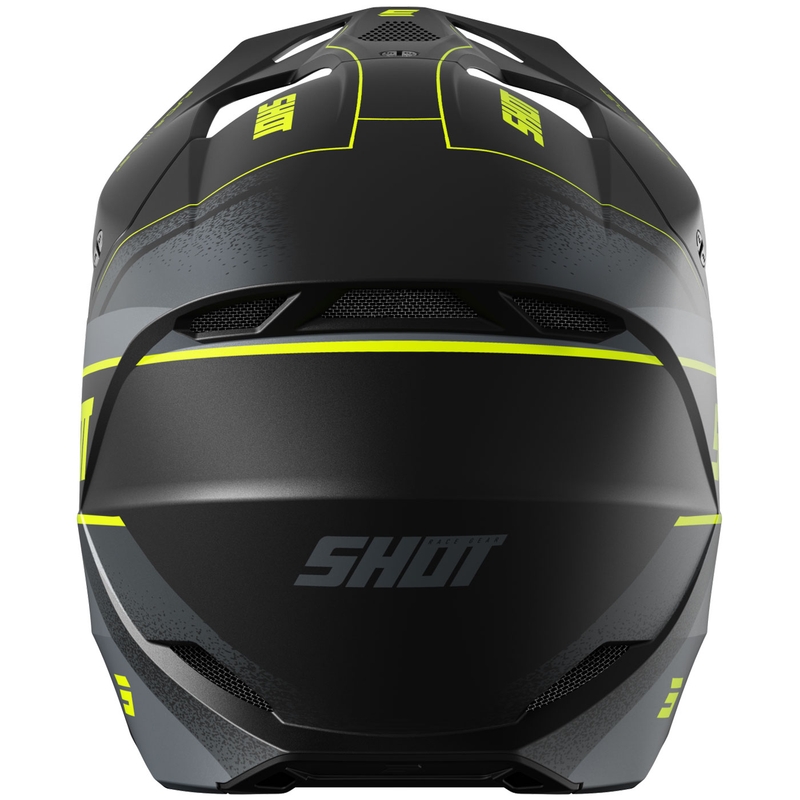 Motocross-Helm Shot Furious Dust matt fluo gelb