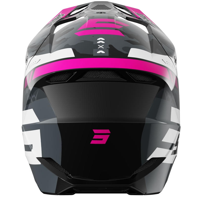 Motocross Helm Shot Furious Flash glänzend rosa