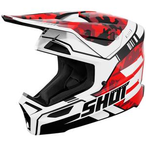 Motocross Helm Shot Furious Flash glänzend rot