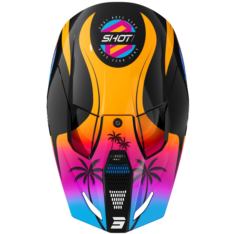 Motocross Helm Shot Furious Miami glänzend orange