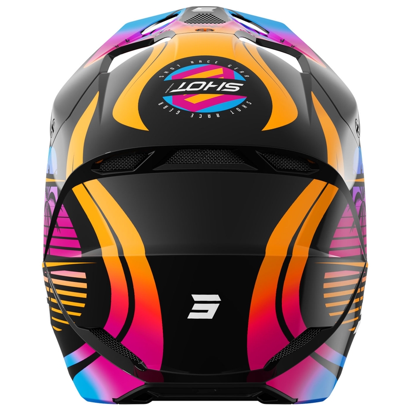 Motocross Helm Shot Furious Miami glänzend orange