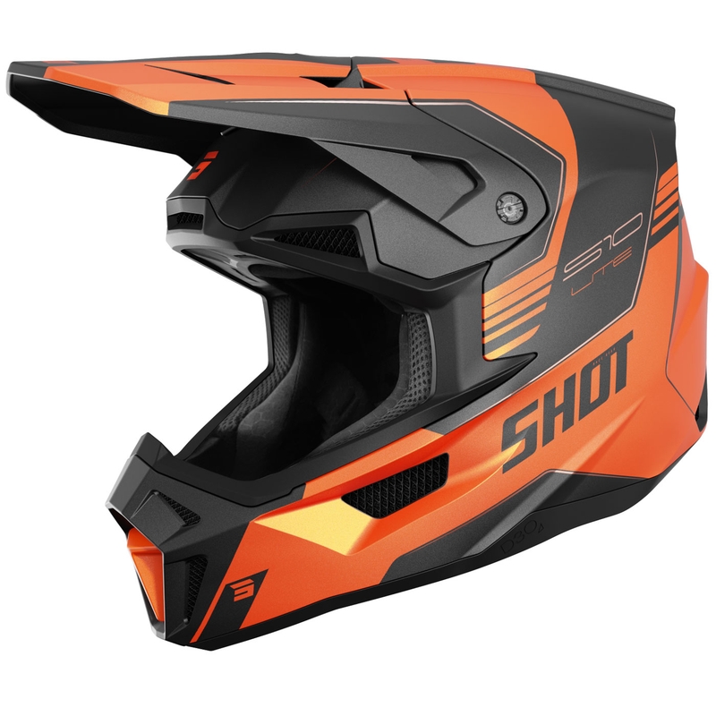 Motocross-Helm Shot Lite S10 matt orange