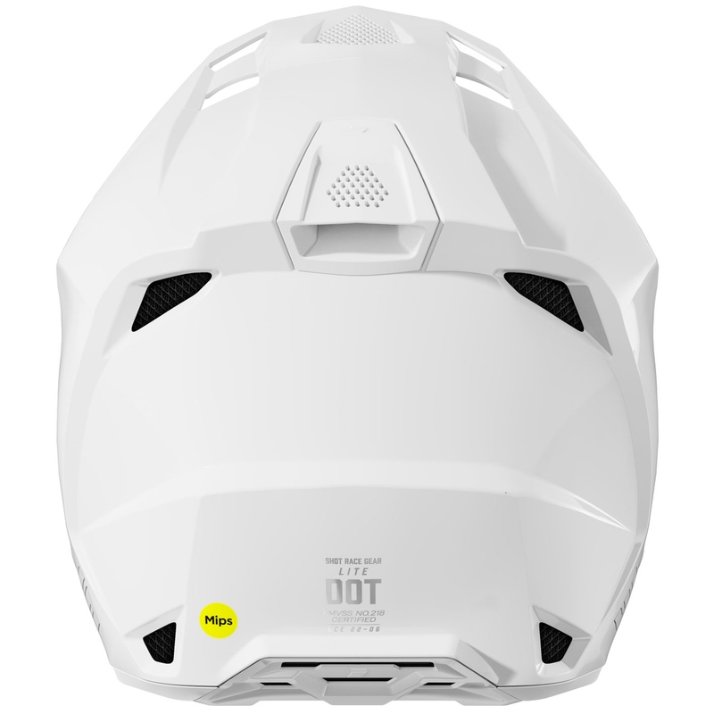 Motocross Helm Shot Lite Solid glänzend weiß