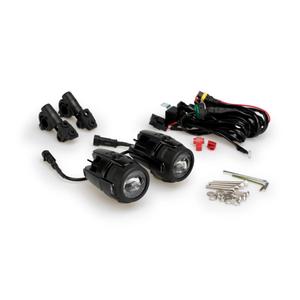 Auxiliary LED lights PUIG 3489N schwarz Homologation, Satz