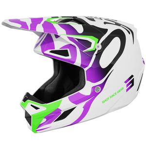Motocross-Helm Shot Speed Ghost glänzend lila