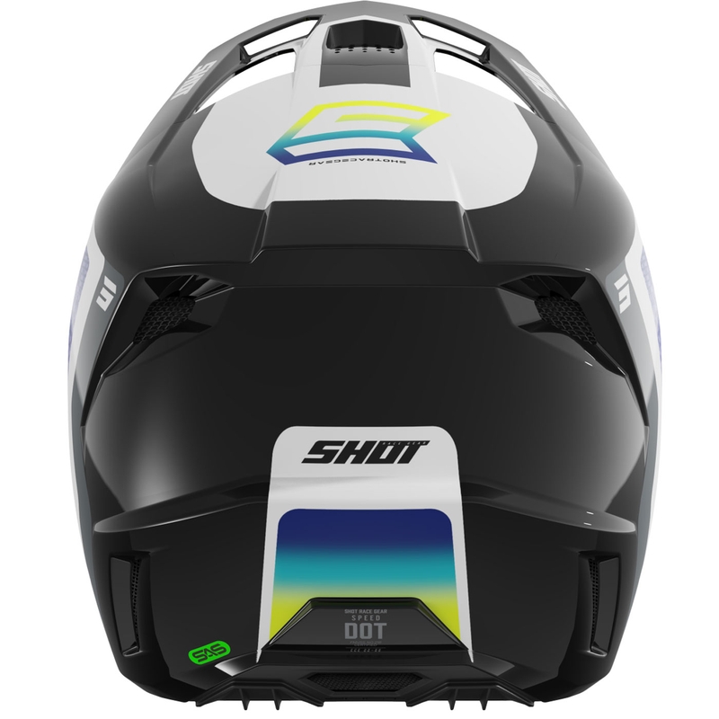 Motocross-Helm Shot Speed Hybrid glänzendes Fluogelb