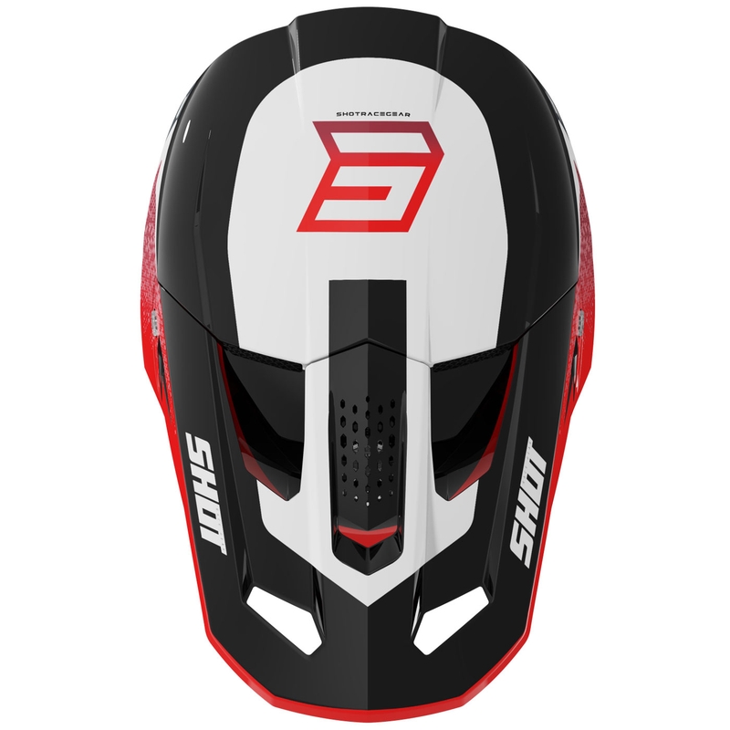Motocross Helm Shot Speed Hybrid glänzend rot