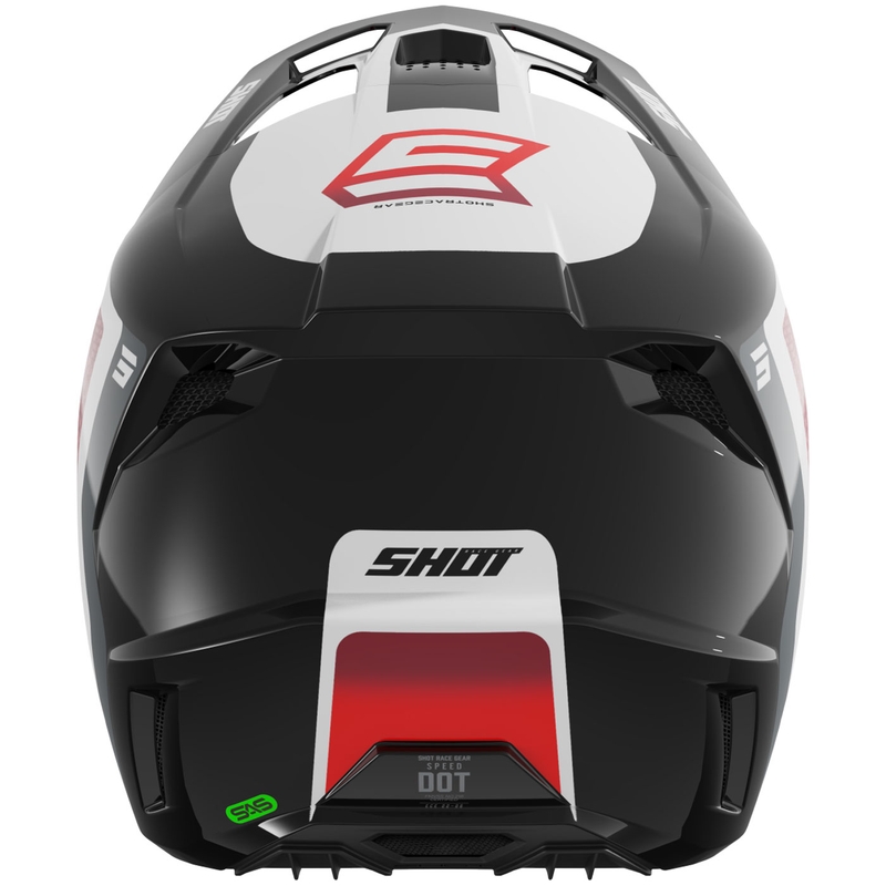 Motocross Helm Shot Speed Hybrid glänzend rot