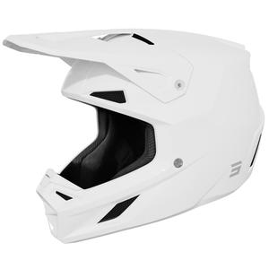 Motocross-Helm Shot Speed Solid glänzend weiß