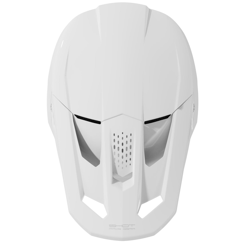 Motocross-Helm Shot Speed Solid glänzend weiß